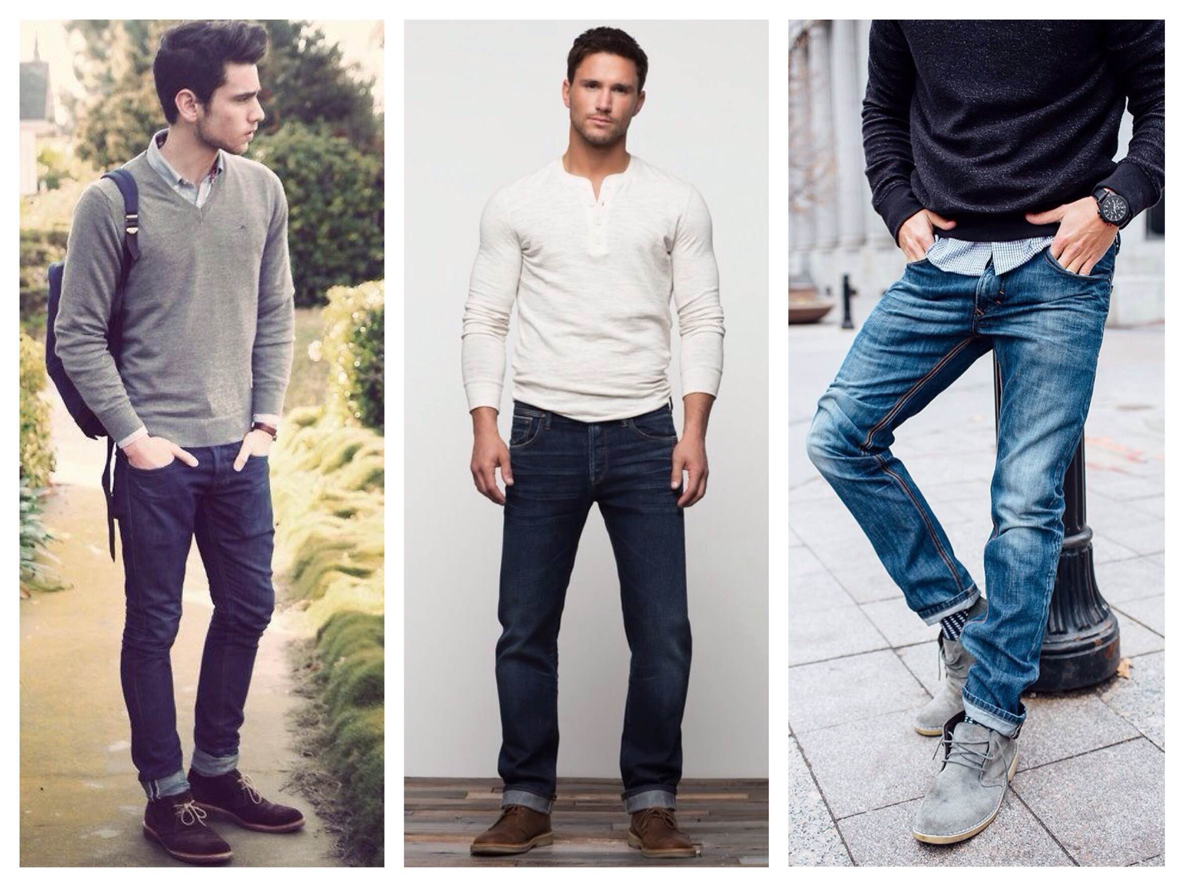 Стильный look с джинсами классического кроя