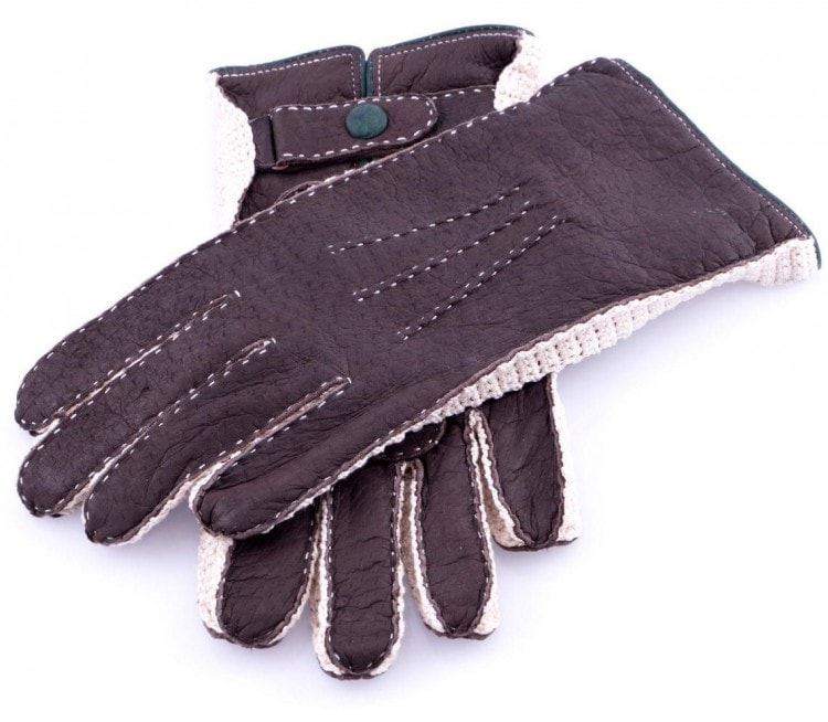 Зимние перчатки из кожи пекаря